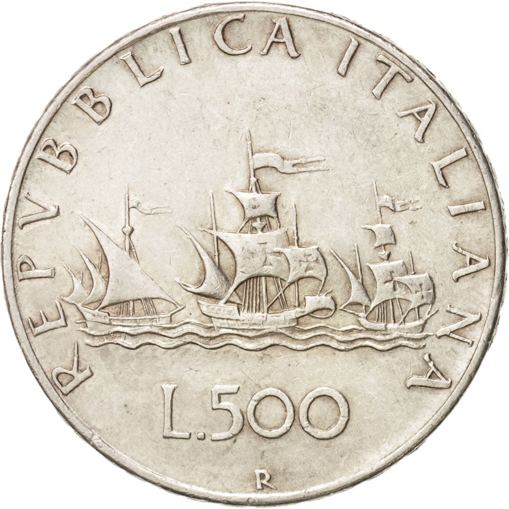 Italy, 500 Lire, 1958, Rome, AU(50-53), Silver, KM:98