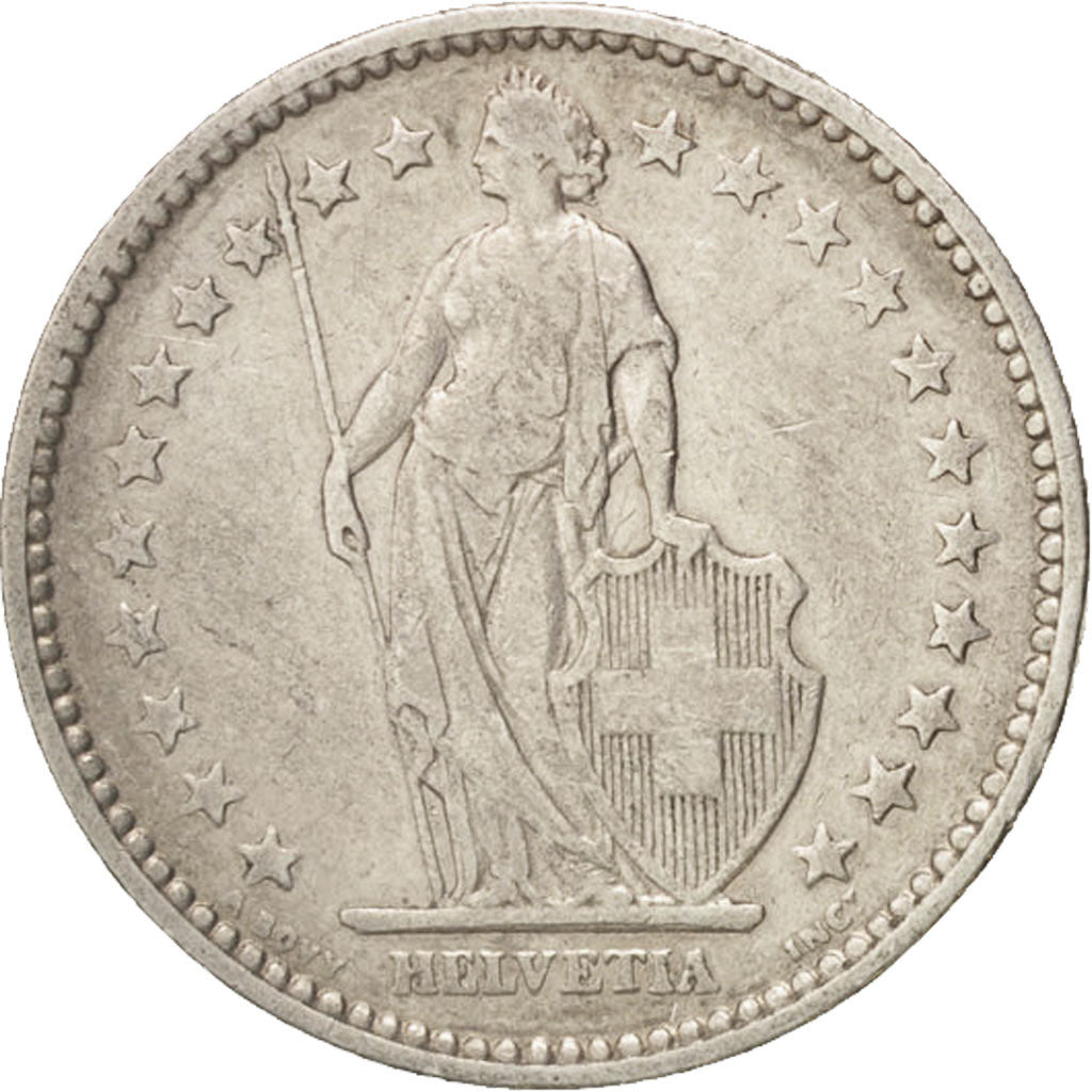 Coin, Switzerland, 2 Francs, 1886, Bern, VF(30-35), Silver, KM:21