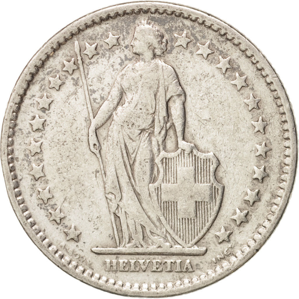 Switzerland, 2 Francs, 1922, Bern, VF(20-25), Silver, KM:21