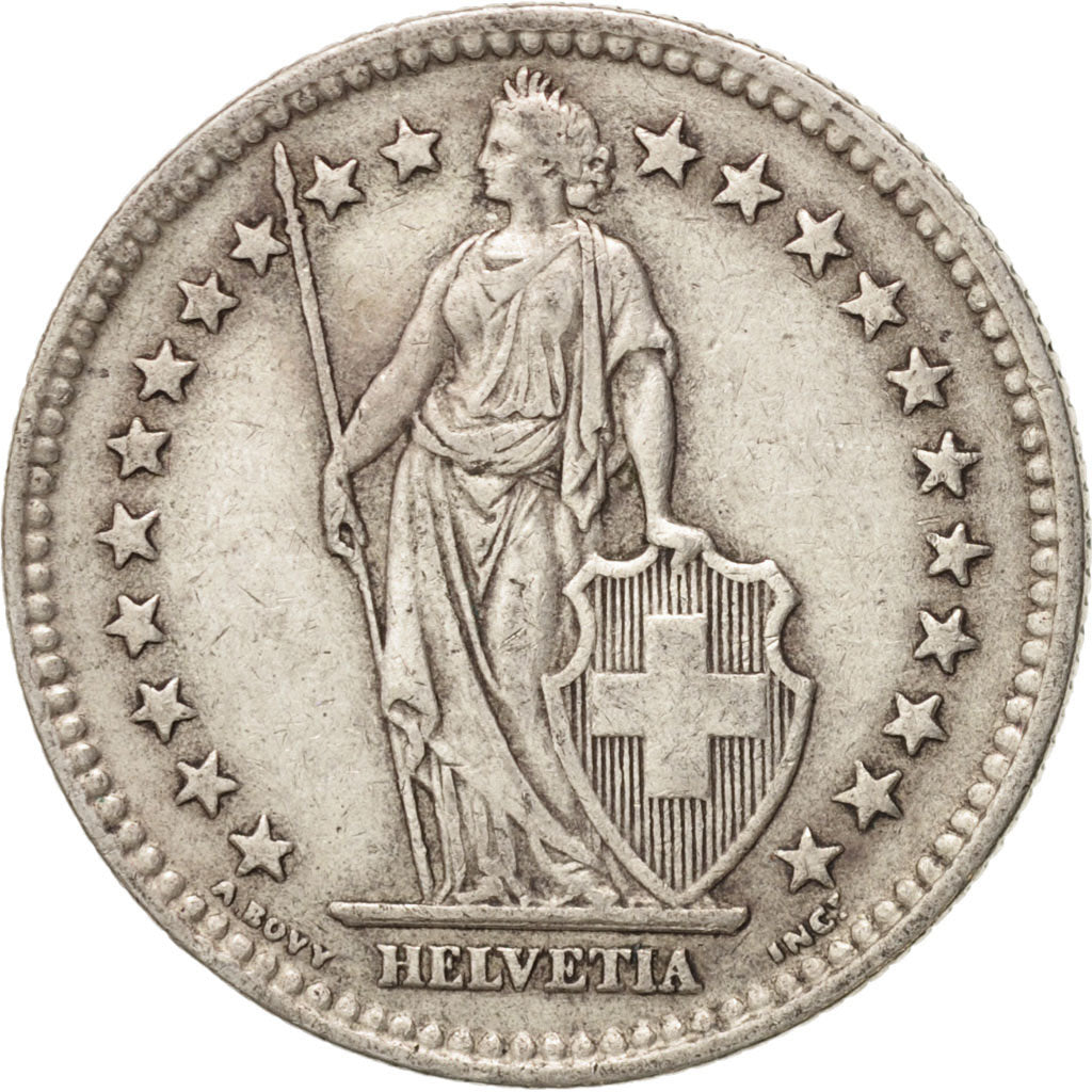 Switzerland, 2 Francs, 1944, Bern, EF(40-45), Silver, KM:21