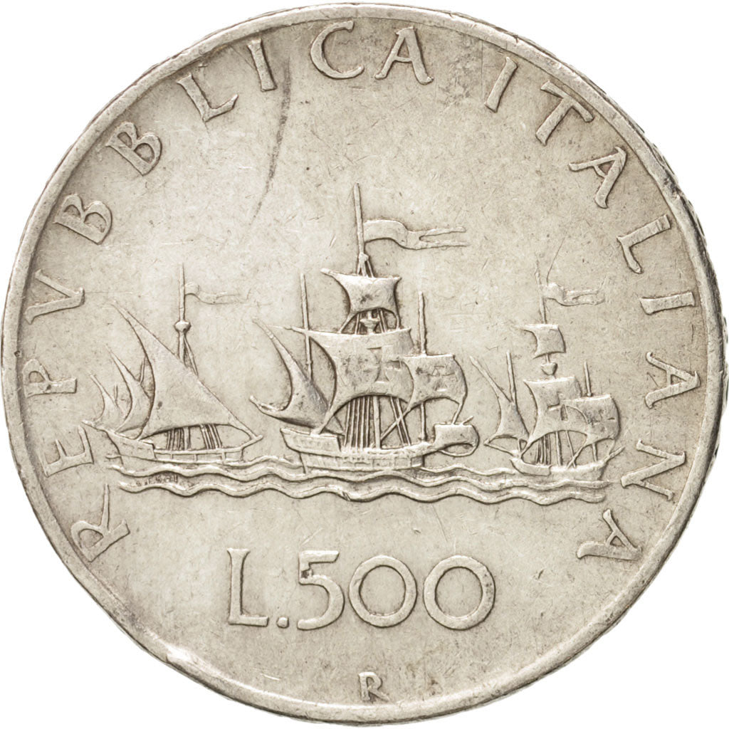 Italy, 500 Lire, 1959, Rome, EF(40-45), Silver, KM:98