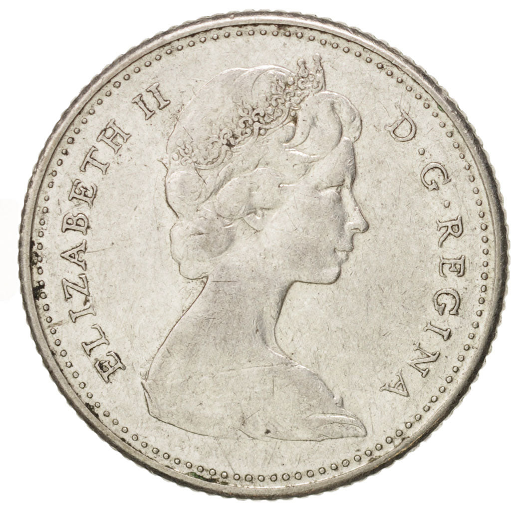 Coin, Canada, Elizabeth II, 10 Cents, 1965, Royal Canadian Mint, Ottawa