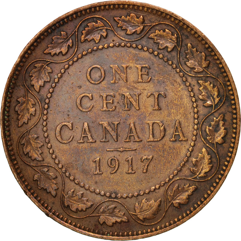 George V, Cent, 1917, Ottawa, EF(40-45), Bronze, KM:21