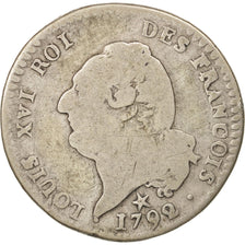 Moneda, Francia, Louis XVI, 15 sols françois, 15 Sols, 1/8 ECU, 1792, Lille