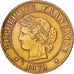 Frankreich, Cérès, Centime, 1879, Paris, AU(50-53), Bronze, KM:826.1, Gadou...