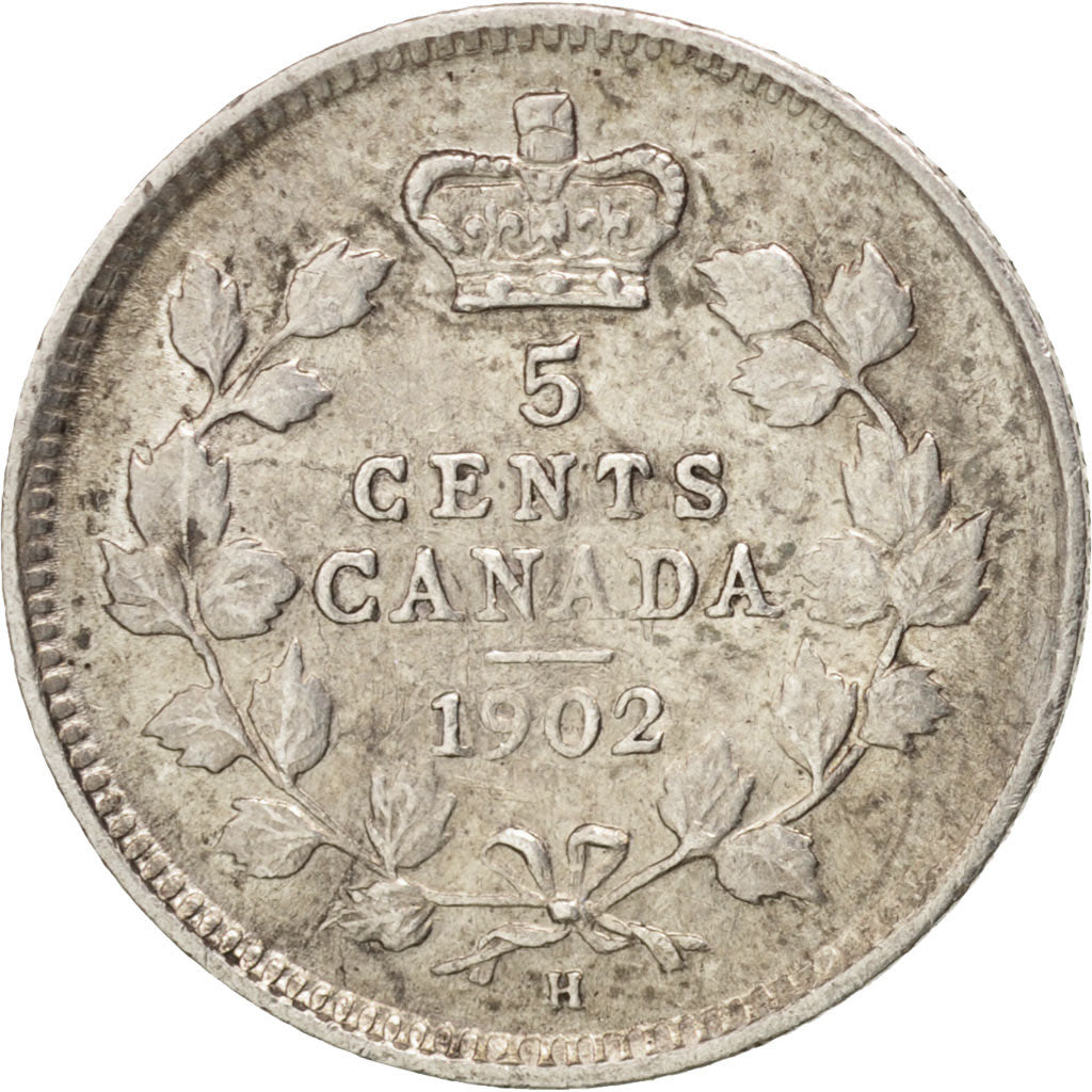 Canada, Edward VII, 5 Cents, 1902, Royal Canadian Mint, Ottawa, VF(30-35)