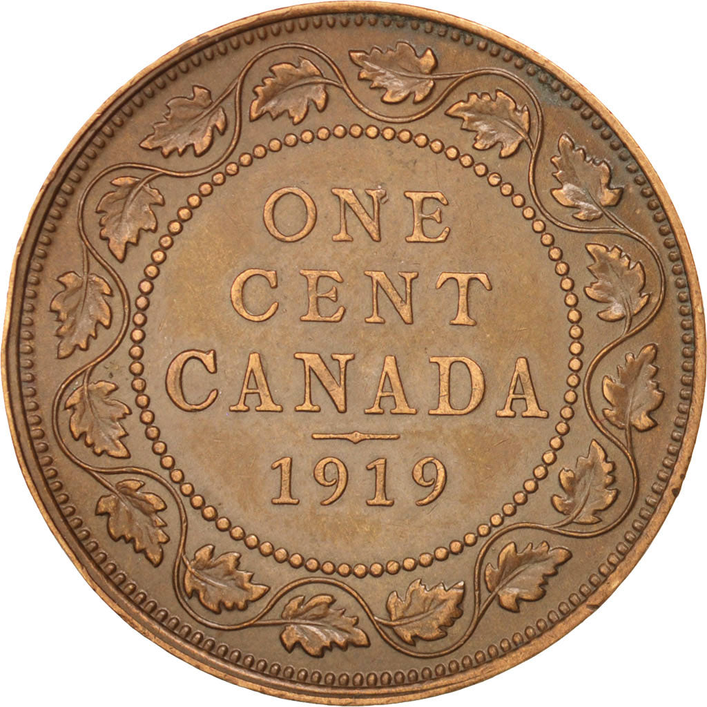 Coin, Canada, George V, Cent, 1919, Royal Canadian Mint, Ottawa, AU(50-53)