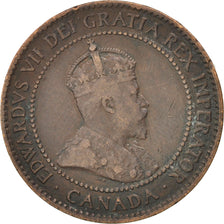 Canada, Edward VII, Cent, 1907, Royal Canadian Mint, Ottawa, MB+, Bronzo, KM:8