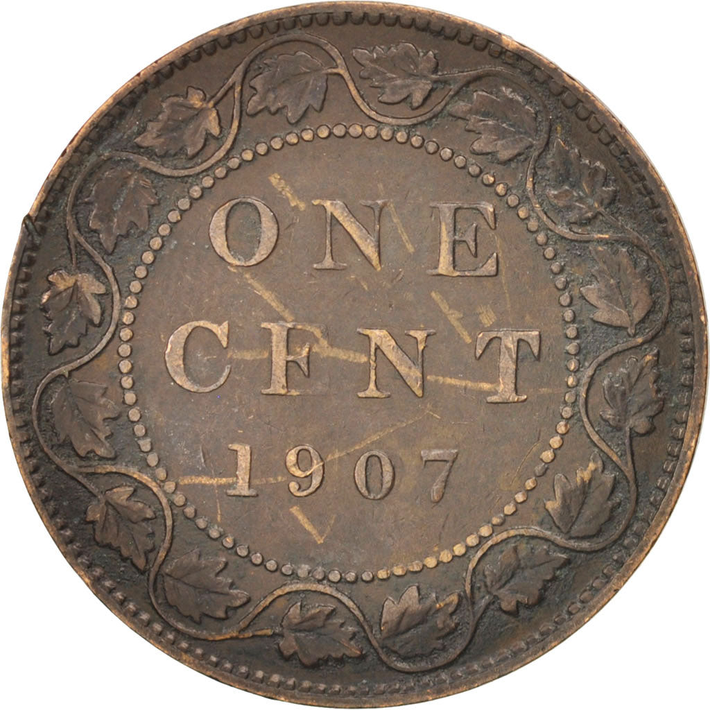 Canada, Edward VII, Cent, 1907, Royal Canadian Mint, Ottawa, MB+, Bronzo, KM:8
