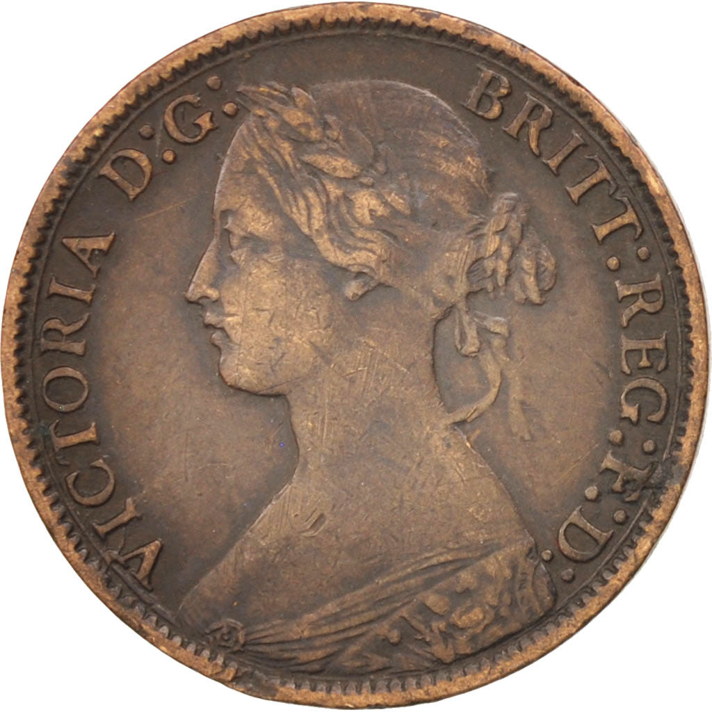 Great Britain, Victoria, Farthing, 1873, VF(30-35), Bronze, KM:747.2