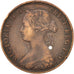 Moneta, Gran Bretagna, Victoria, 1/2 Penny, 1862, MB+, Bronzo, KM:748.2