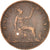 Moneda, Gran Bretaña, Victoria, 1/2 Penny, 1862, BC+, Bronce, KM:748.2