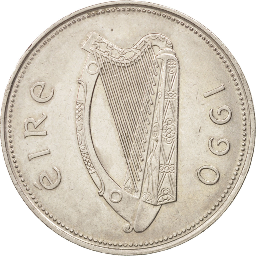 IRELAND REPUBLIC, Punt, Pound, 1990, AU(55-58), Copper-nickel, KM:27