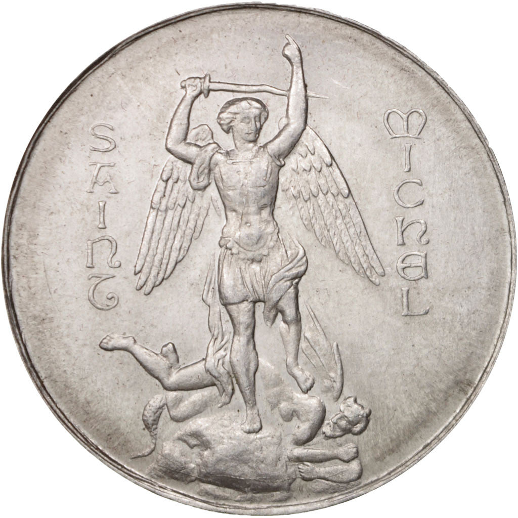 France, Medal, Galeries Rémoises, Saint-Michel, Business & industry, 1923