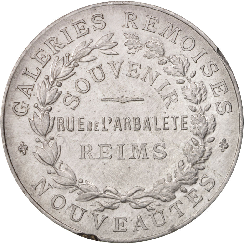 Francia, Medal, Galeries Rémoises, Fontaine Bartholdi, Business & industry,...