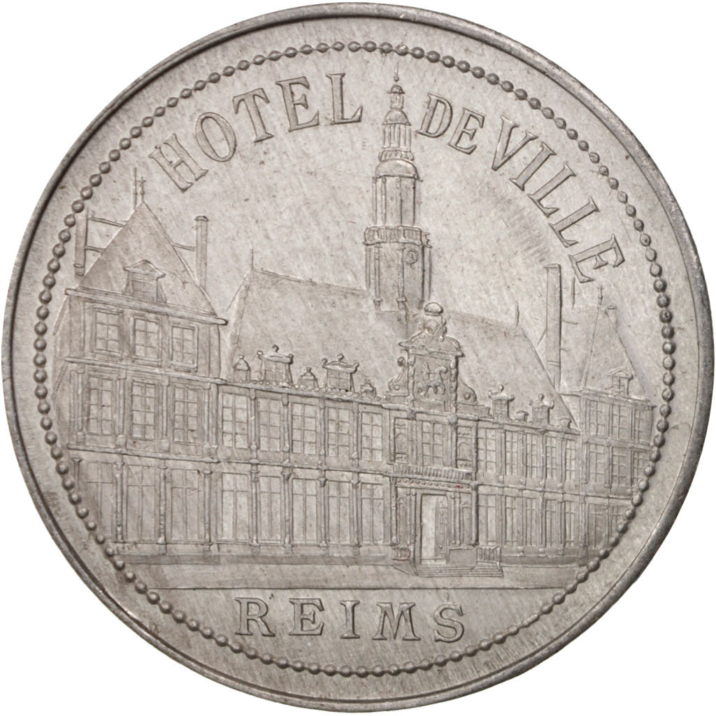 France, Medal, Galeries Rémoises, Hôtel de Ville, Business & industry, 1923