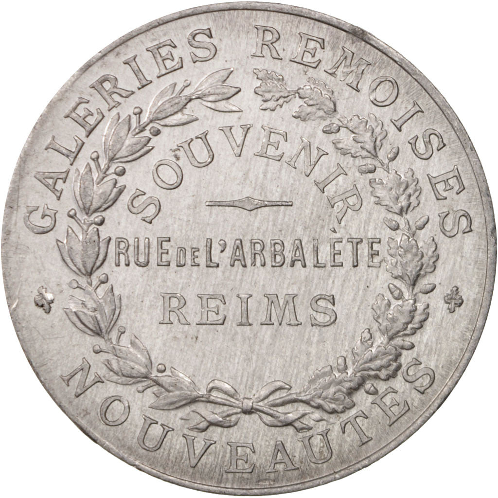 France, Medal, Galeries Rémoises, Hôtel de Ville, Business & industry, 1923
