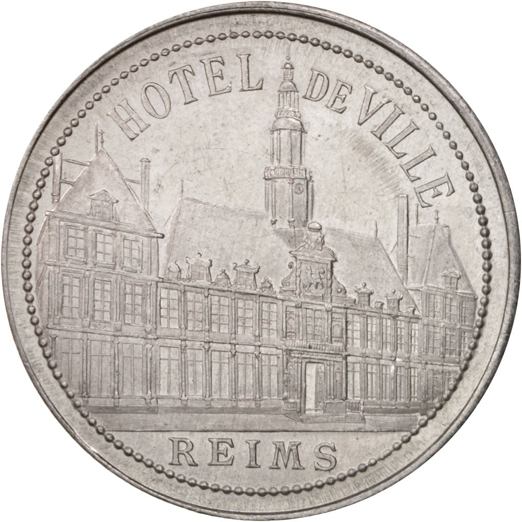 France, Medal, Galeries Rémoises, Hôtel de Ville, Business & industry, 1923