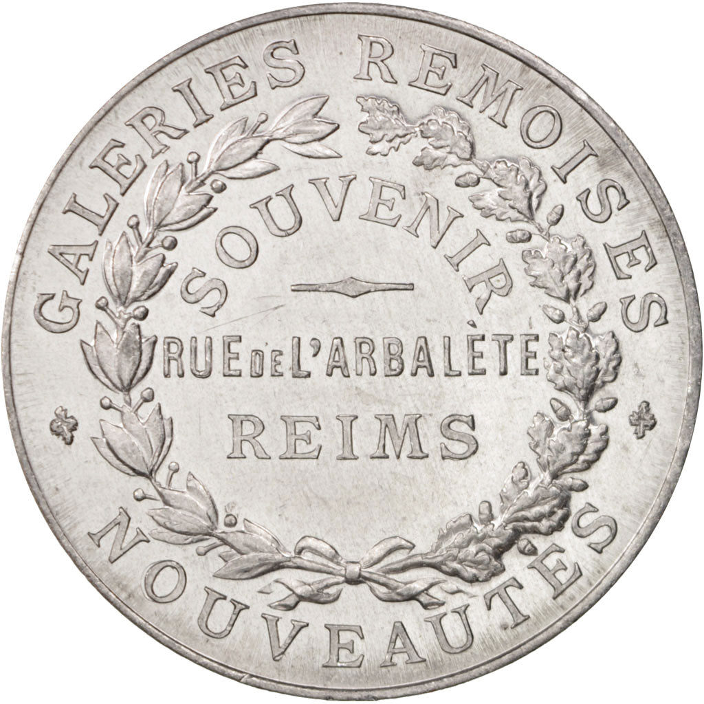 France, Medal, Galeries Rémoises, Hôtel de Ville, Business & industry, 1923
