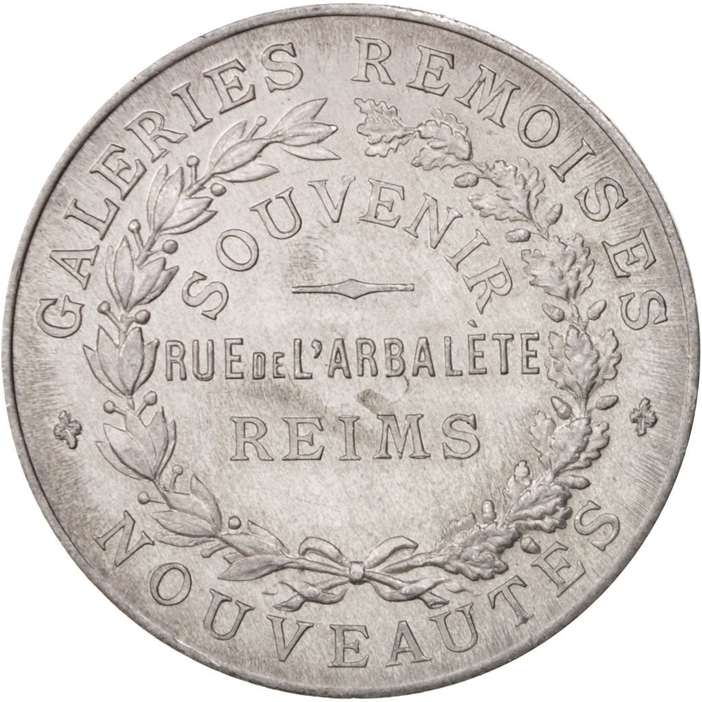 France, Medal, Galeries Rémoises, Jeanne of Arc statue, Business & industry