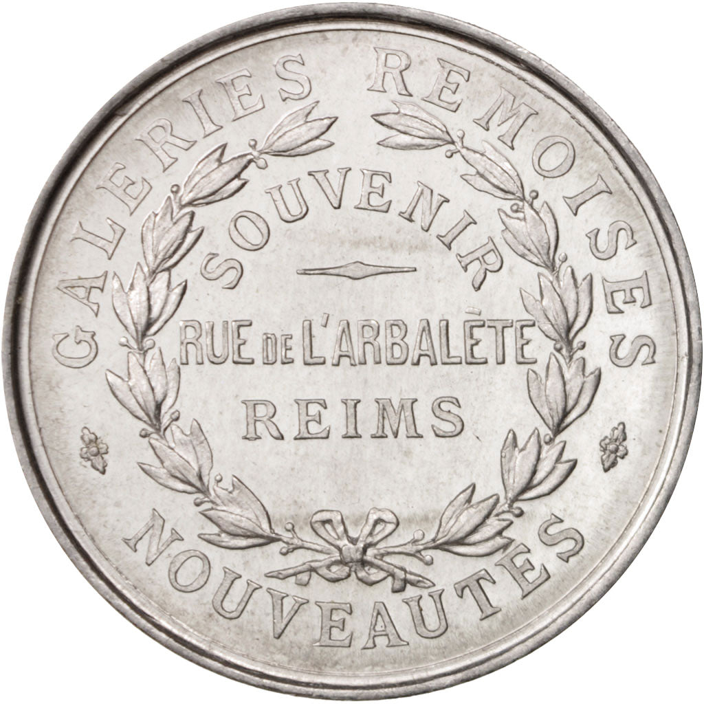 France, Medal, Galeries Rémoises, Business & industry, 1923, MS(63), Aluminium