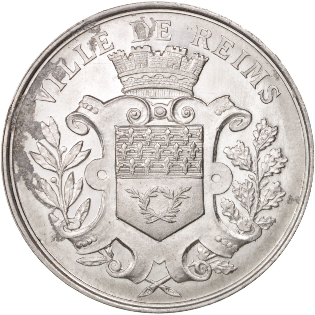 Francia, Medal, Galeries Rémoises, Ville de Reims, Business & industry, 1923