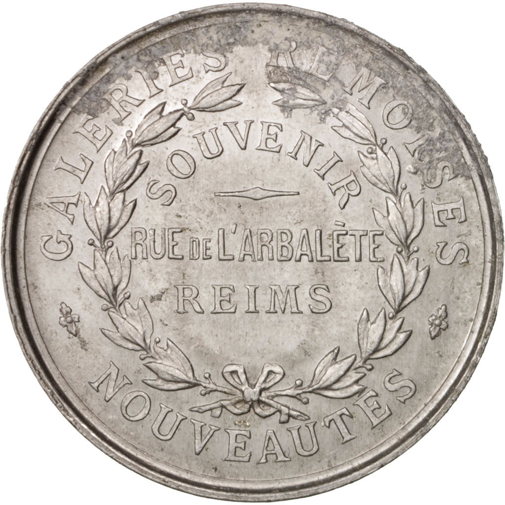 Francia, Medal, Galeries Rémoises, Ville de Reims, Business & industry, 1923