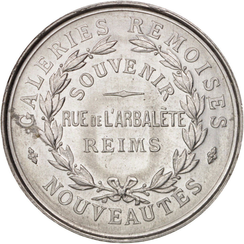 France, Medal, Galeries Rémoises, Ville de Reims, Business & industry, 1923