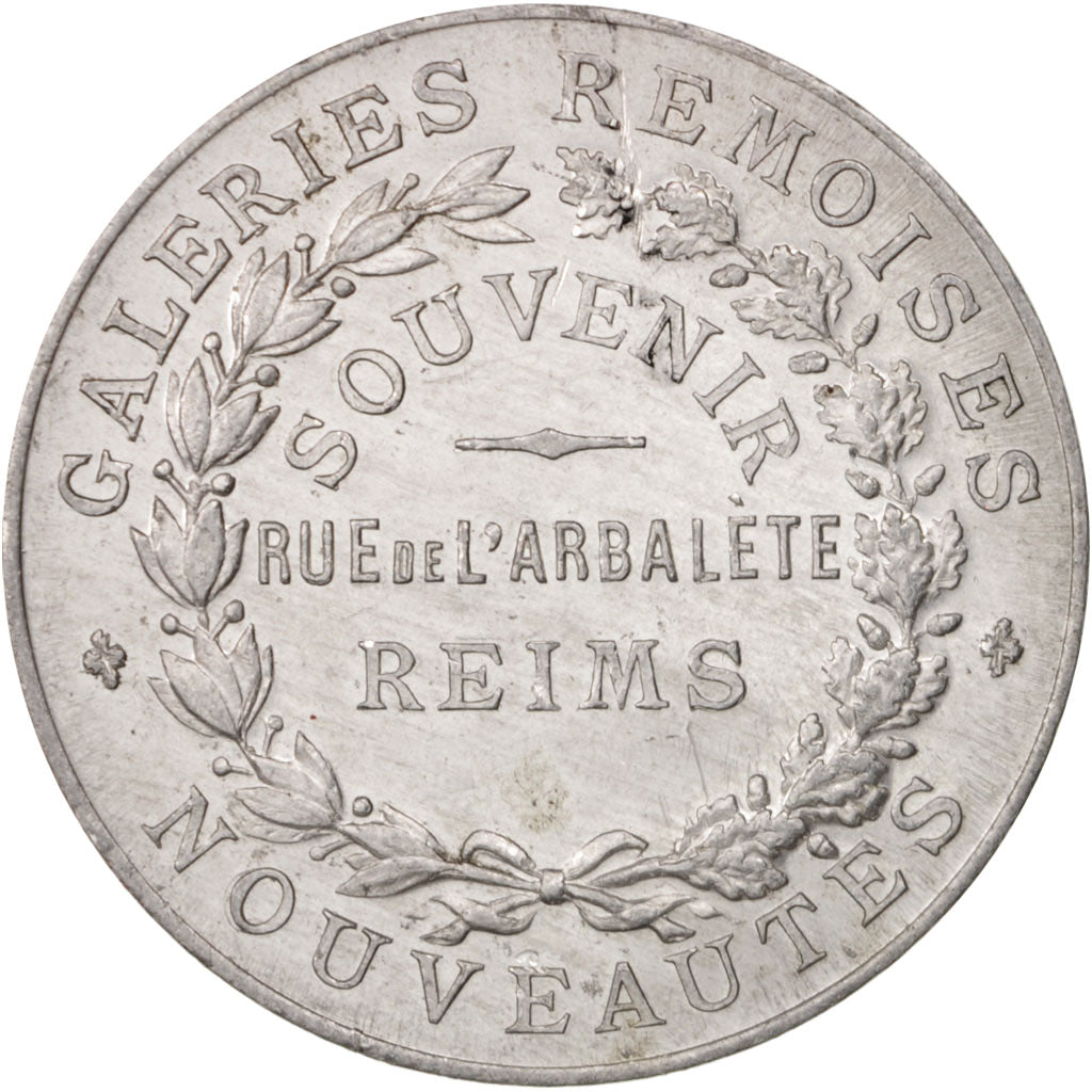 France, Medal, Galeries Rémoises, Église Saint-Maurice, Business & industry