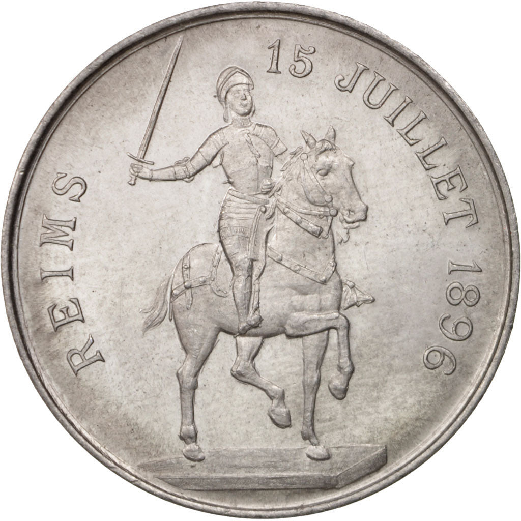 France, Medal, Galeries Rémoises, Statue de Jeanne d'Arc, Business & industry