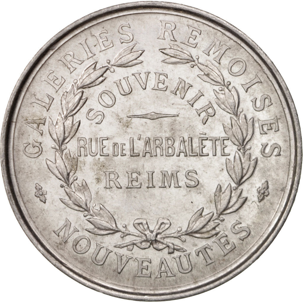 France, Medal, Galeries Rémoises, Statue de Jeanne d'Arc, Business & industry