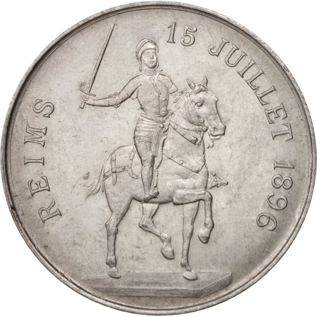 France, Medal, Galeries Rémoises, Statue de Jeanne d'Arc, Business & industry