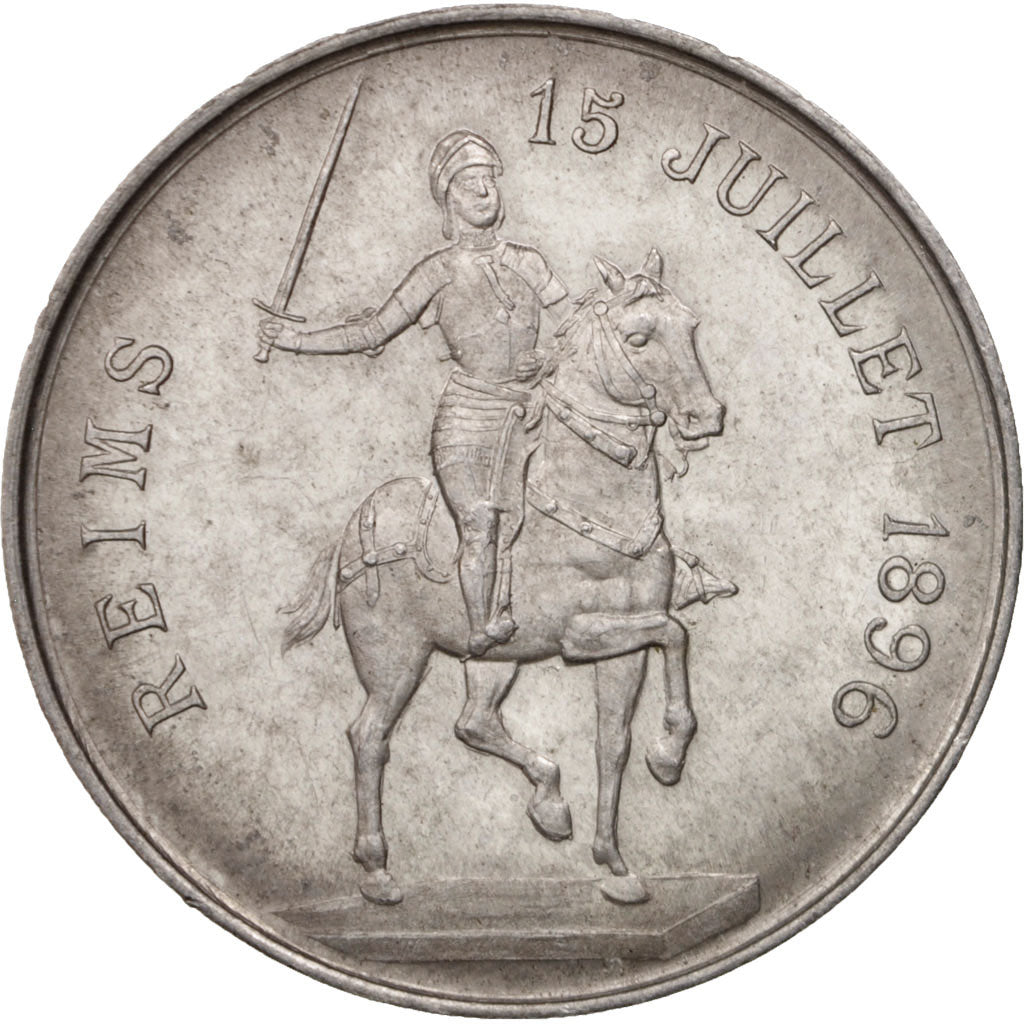 France, Medal, Galeries Rémoises, Statue de Jeanne d'Arc, Business & industry