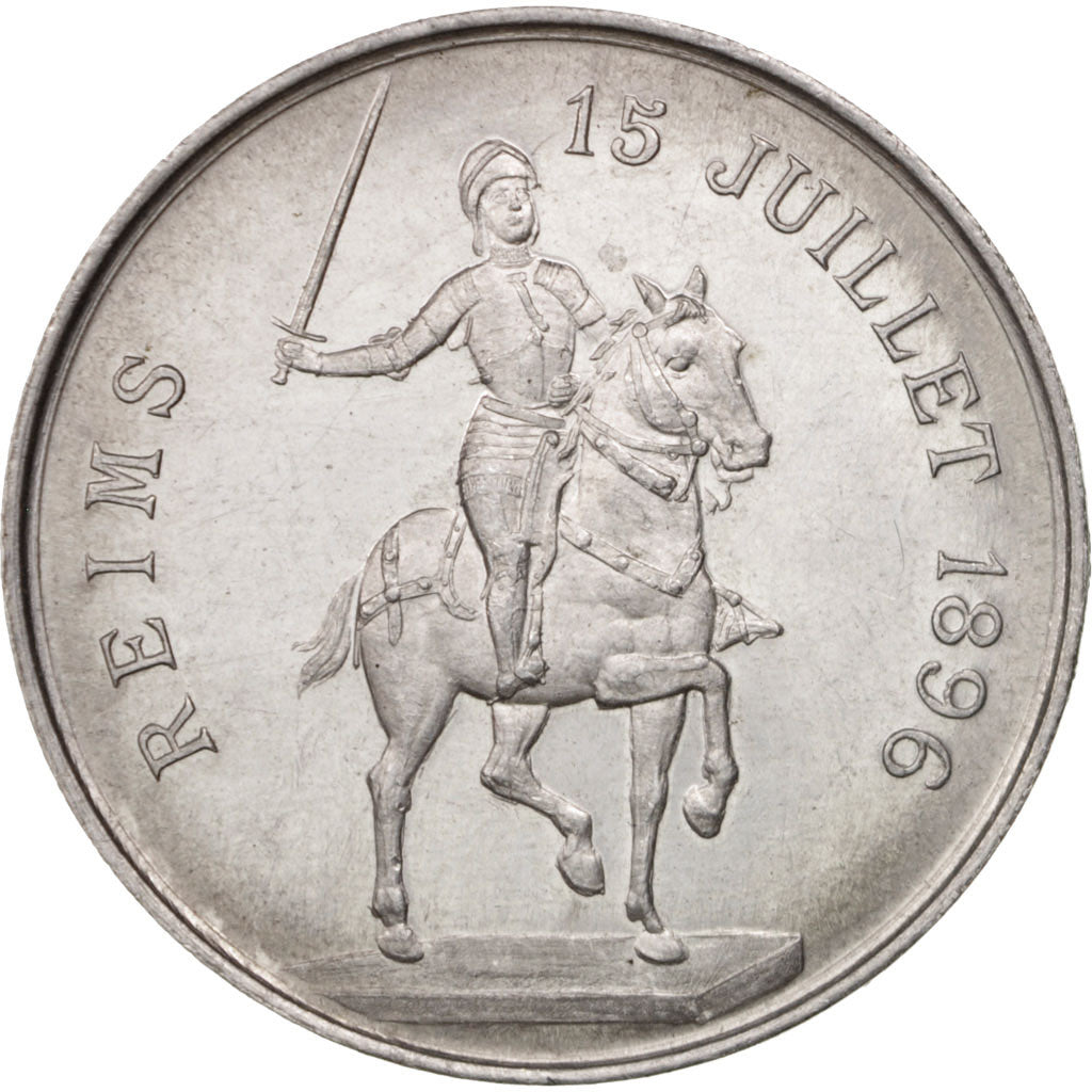 France, Medal, Galeries Rémoises, Statue de Jeanne d'Arc, Business & industry