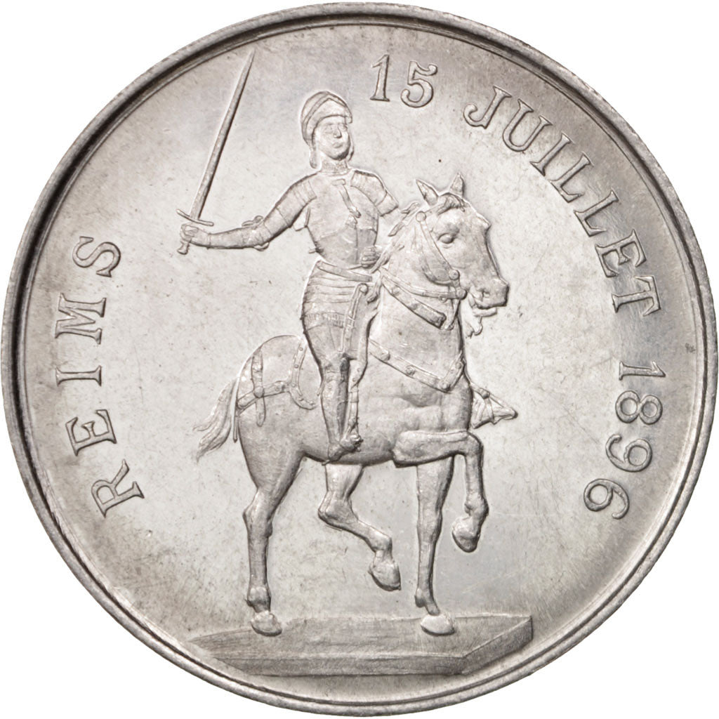 France, Medal, Galeries Rémoises, Statue de Jeanne d'Arc, Business & industry