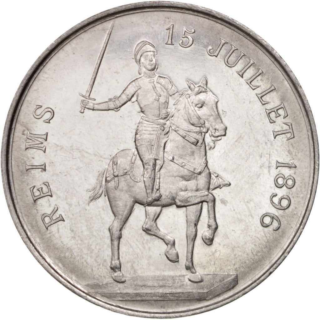 France, Medal, Galeries Rémoises, Statue de Jeanne d'Arc, Business & industry
