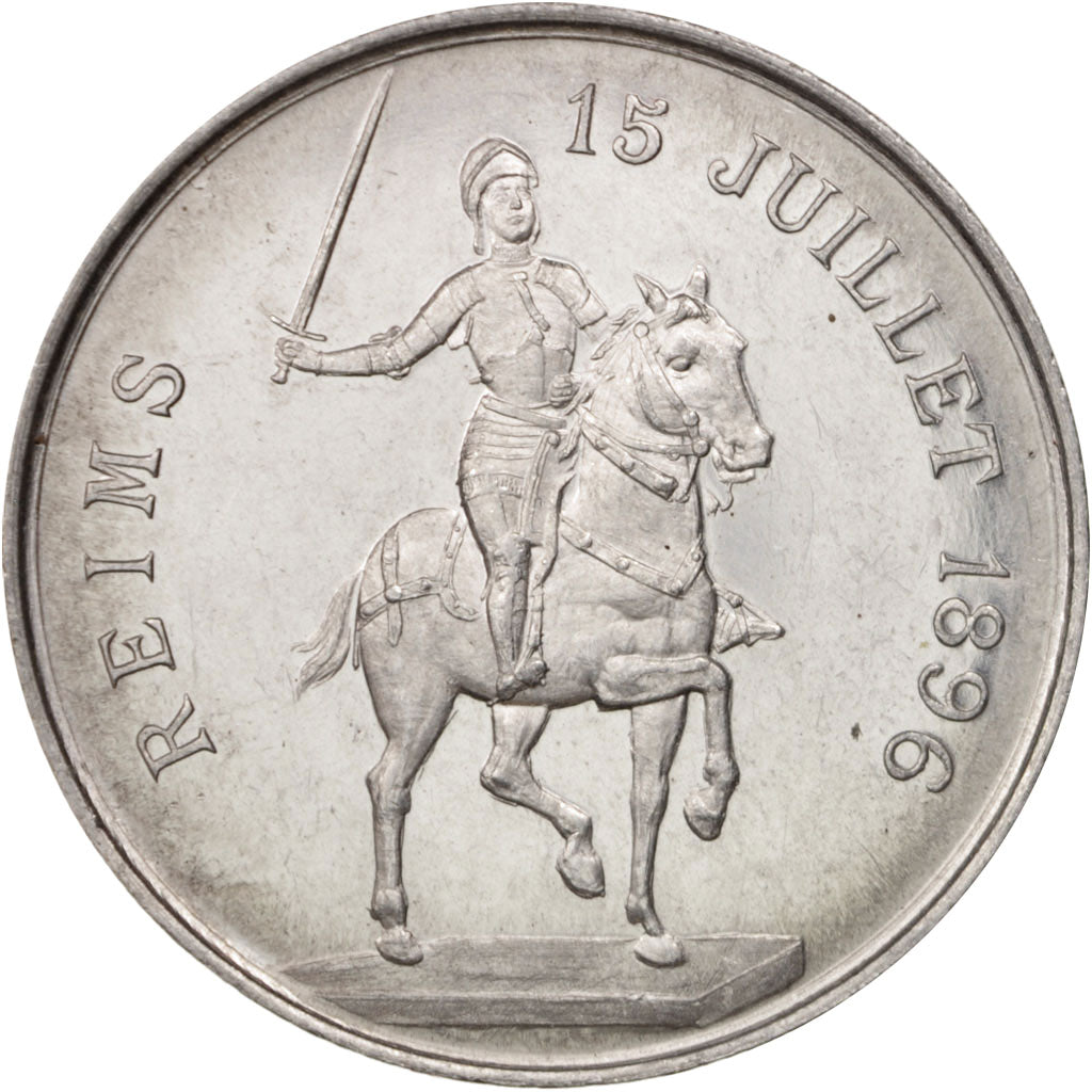 France, Medal, Galeries Rémoises, Statue de Jeanne d'Arc, Business & industry