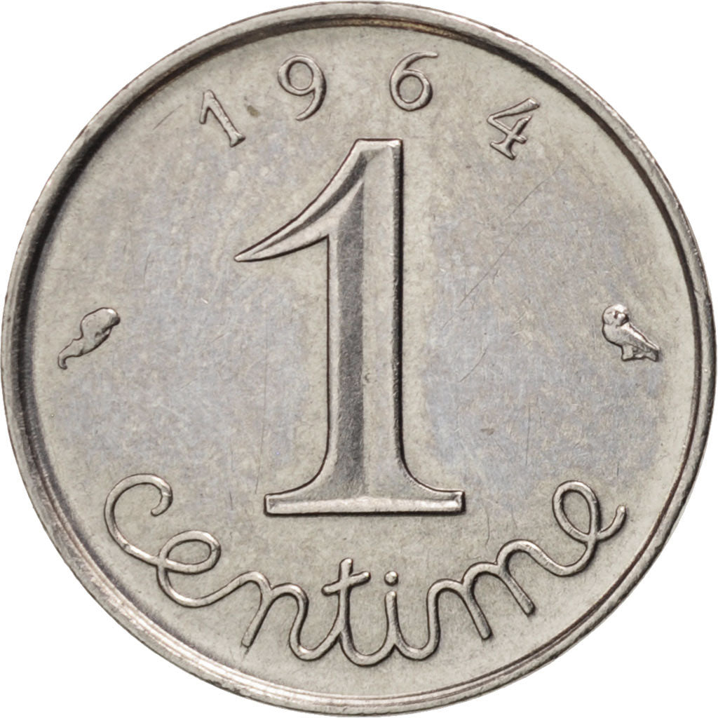 Coin, France, Épi, Centime, 1964, Paris, AU(50-53), Stainless Steel, KM:928