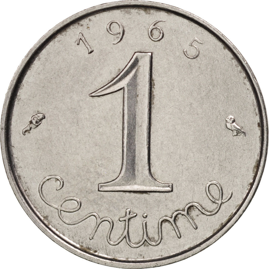 Coin, France, Épi, Centime, 1965, Paris, AU(50-53), Stainless Steel, KM:928
