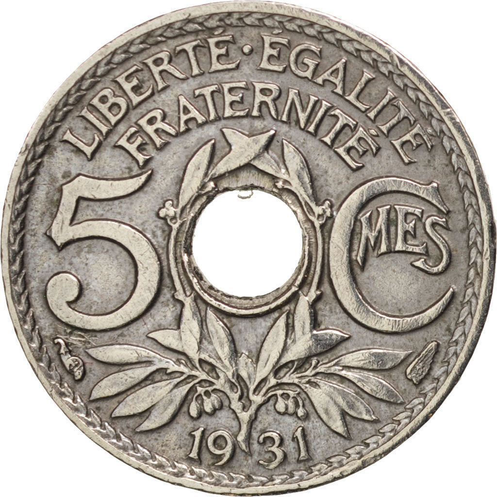 Moneta, Francia, Lindauer, 5 Centimes, 1931, Paris, BB, Rame-nichel, KM:875