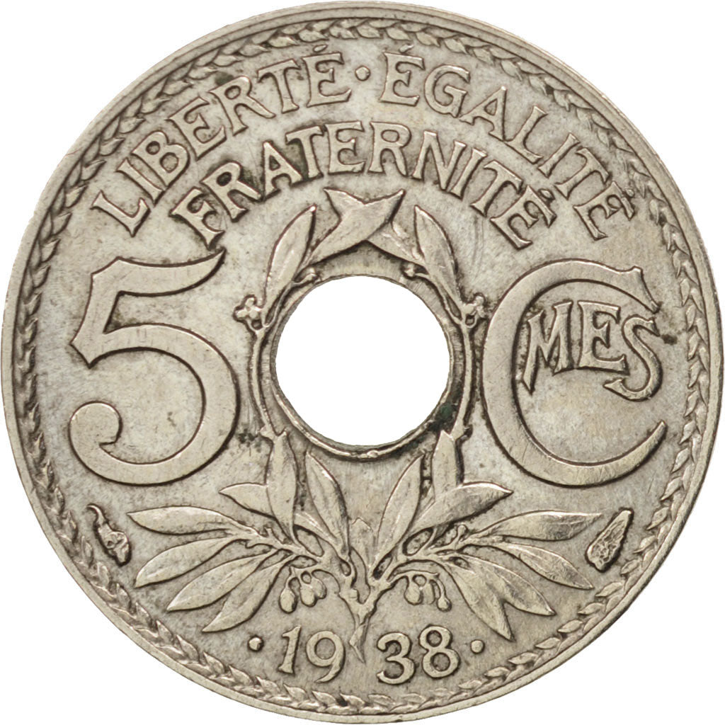 Coin, France, Lindauer, 5 Centimes, 1938, Paris, AU(50-53), Nickel-Bronze