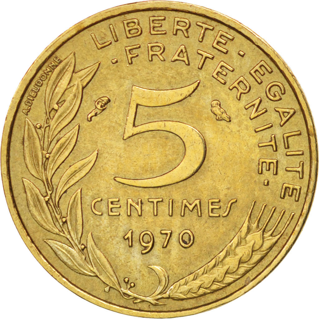 Münze, Frankreich, Marianne, 5 Centimes, 1970, Paris, SS+, Aluminum-Bronze