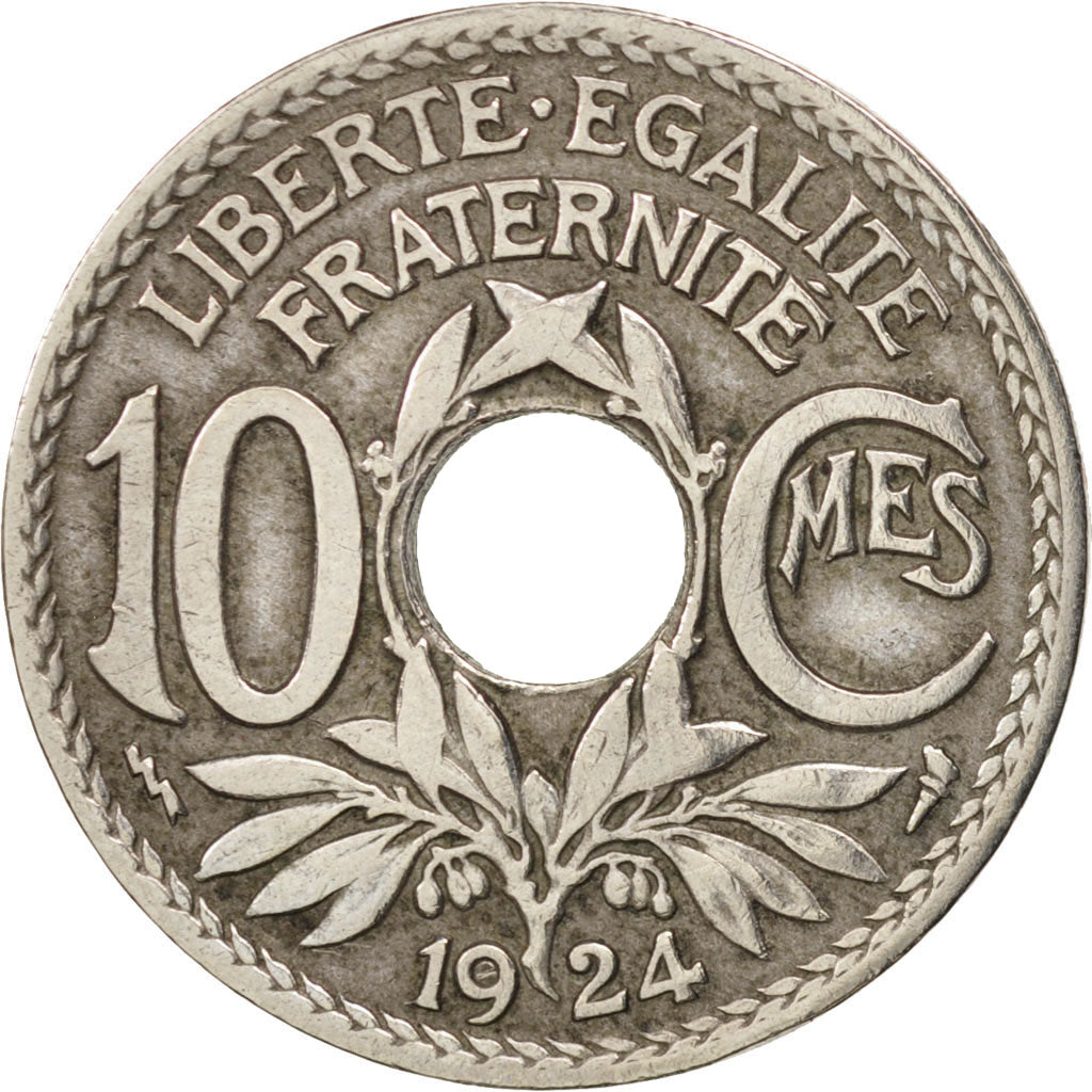 Coin, France, Lindauer, 10 Centimes, 1924, Poissy, VF(30-35), Copper-nickel