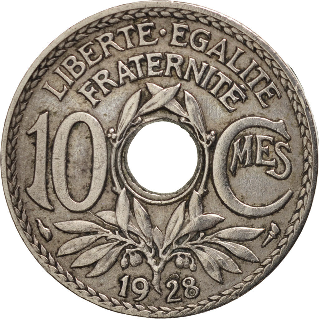 France, Lindauer, 10 Centimes, 1928, Paris, EF(40-45), Copper-nickel, KM:866a