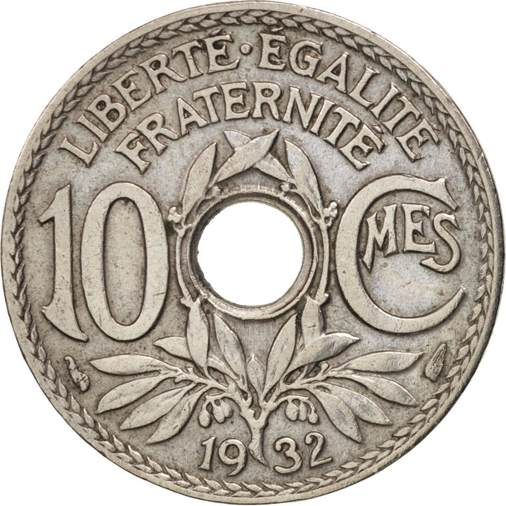 Moneta, Francia, Lindauer, 10 Centimes, 1932, Paris, MB+, Rame-nichel, KM:866a