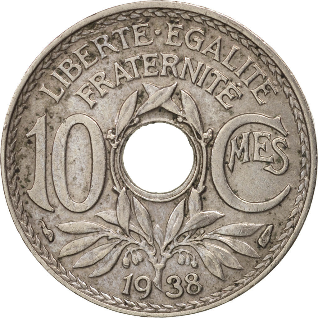 Münze, Frankreich, Lindauer, 10 Centimes, 1938, Paris, SS, Copper-nickel