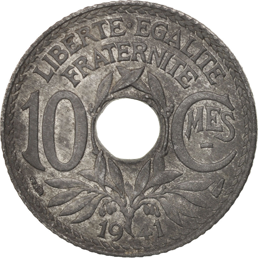 Moneta, Francia, Lindauer, 10 Centimes, 1941, Paris, BB, Zinco, KM:896
