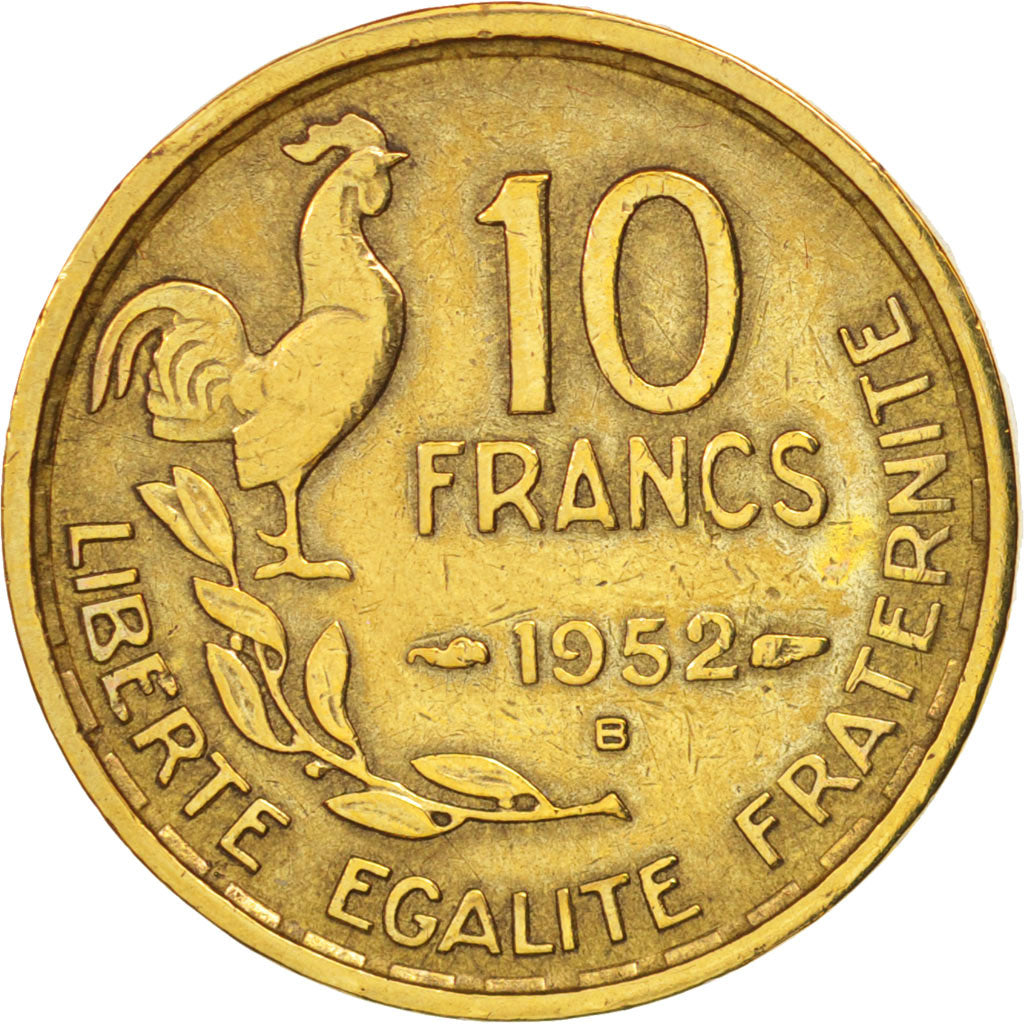 France, Guiraud, 10 Francs, 1952, Beaumont - Le Roger, VF(30-35)