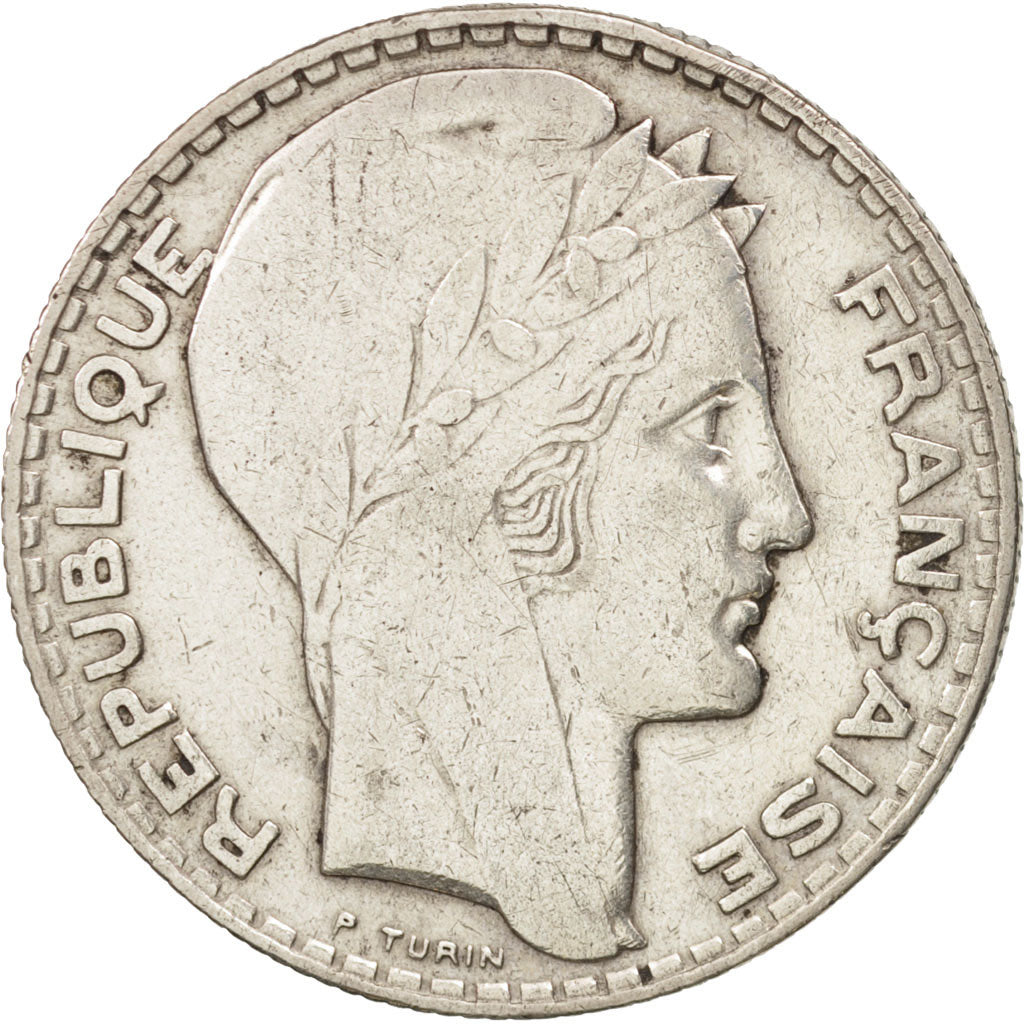 France, Turin, 10 Francs, 1933, Paris, VF(30-35), Silver, KM:878, Gadoury:801