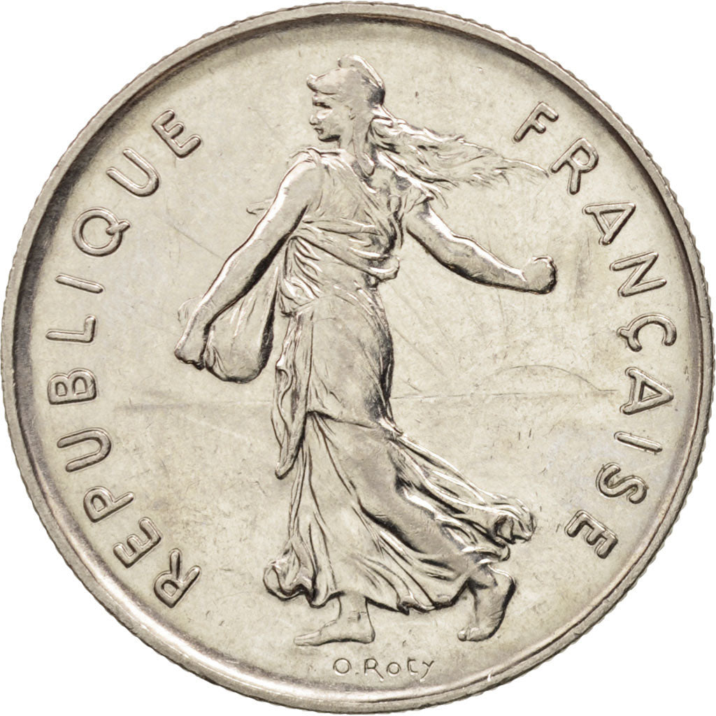 France, Semeuse, 5 Francs, 1982, Paris, AU(50-53), Nickel Clad Copper-Nickel